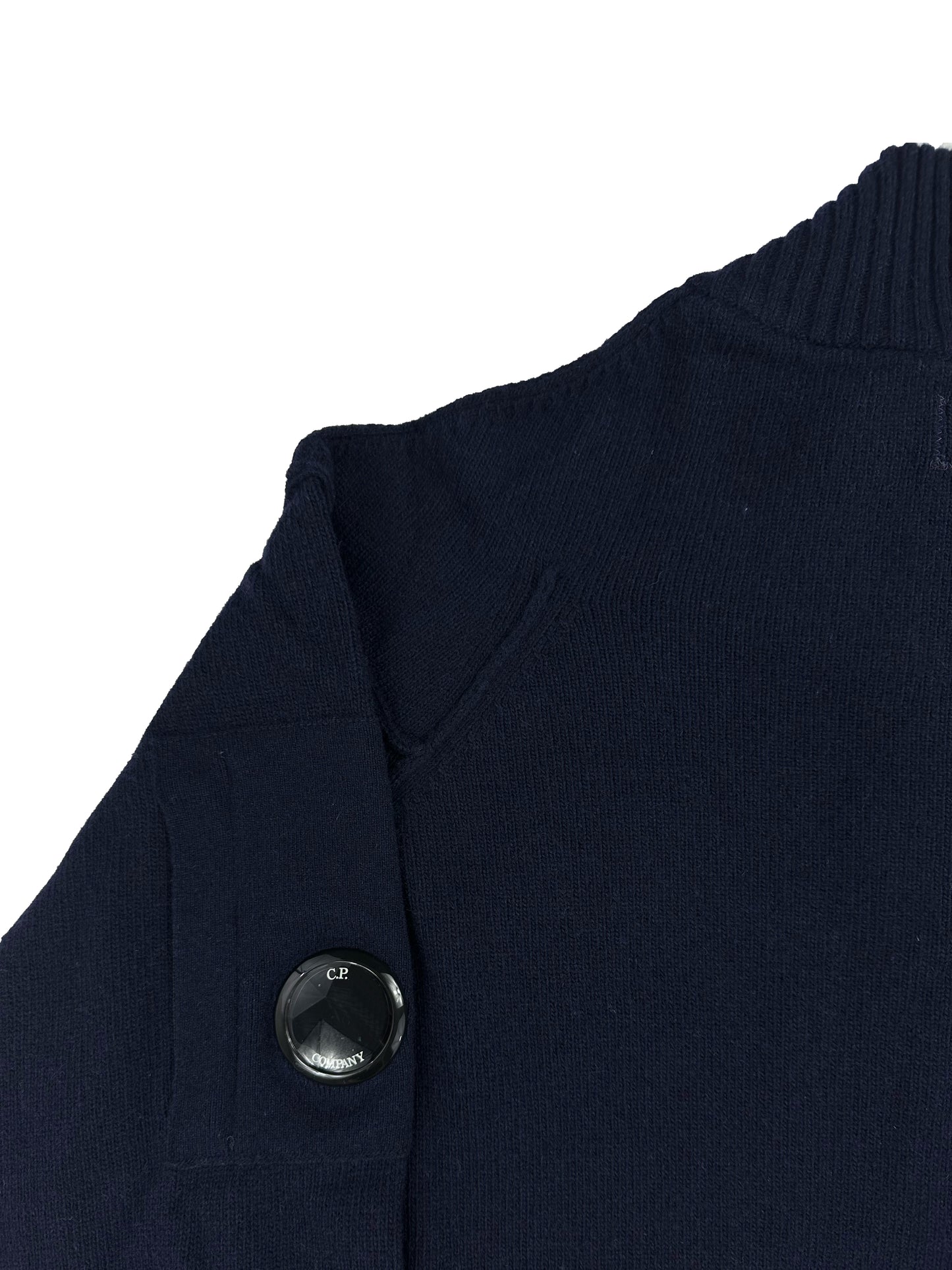 C.P. Company - Maglione con Zip intera in Lambswool GRS
