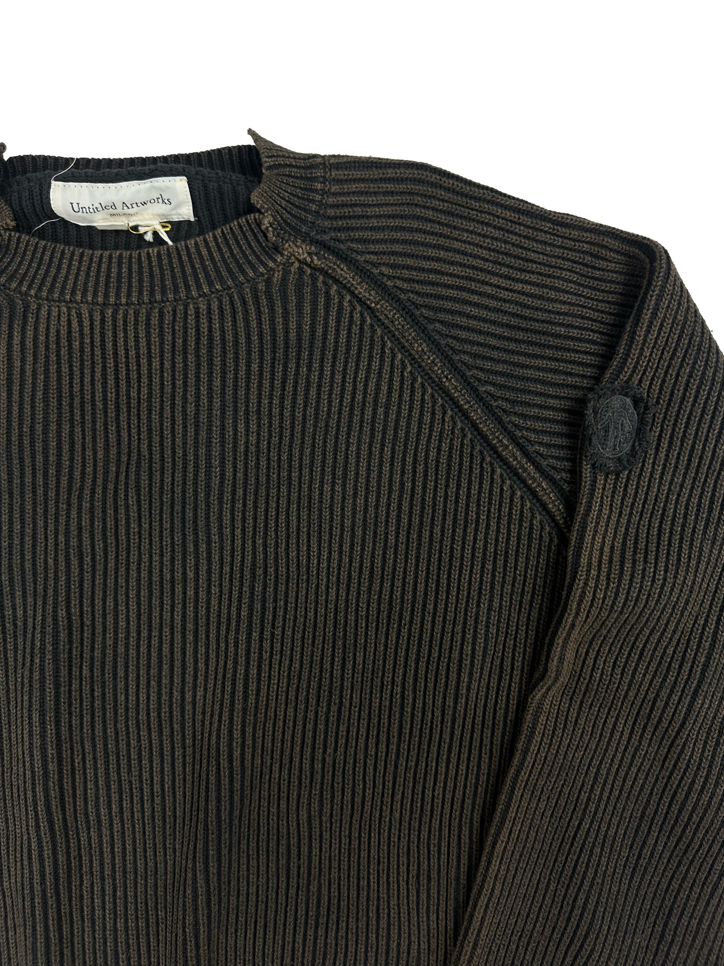 Untitled Artworks - Maglione Consumed Knit Ribbed