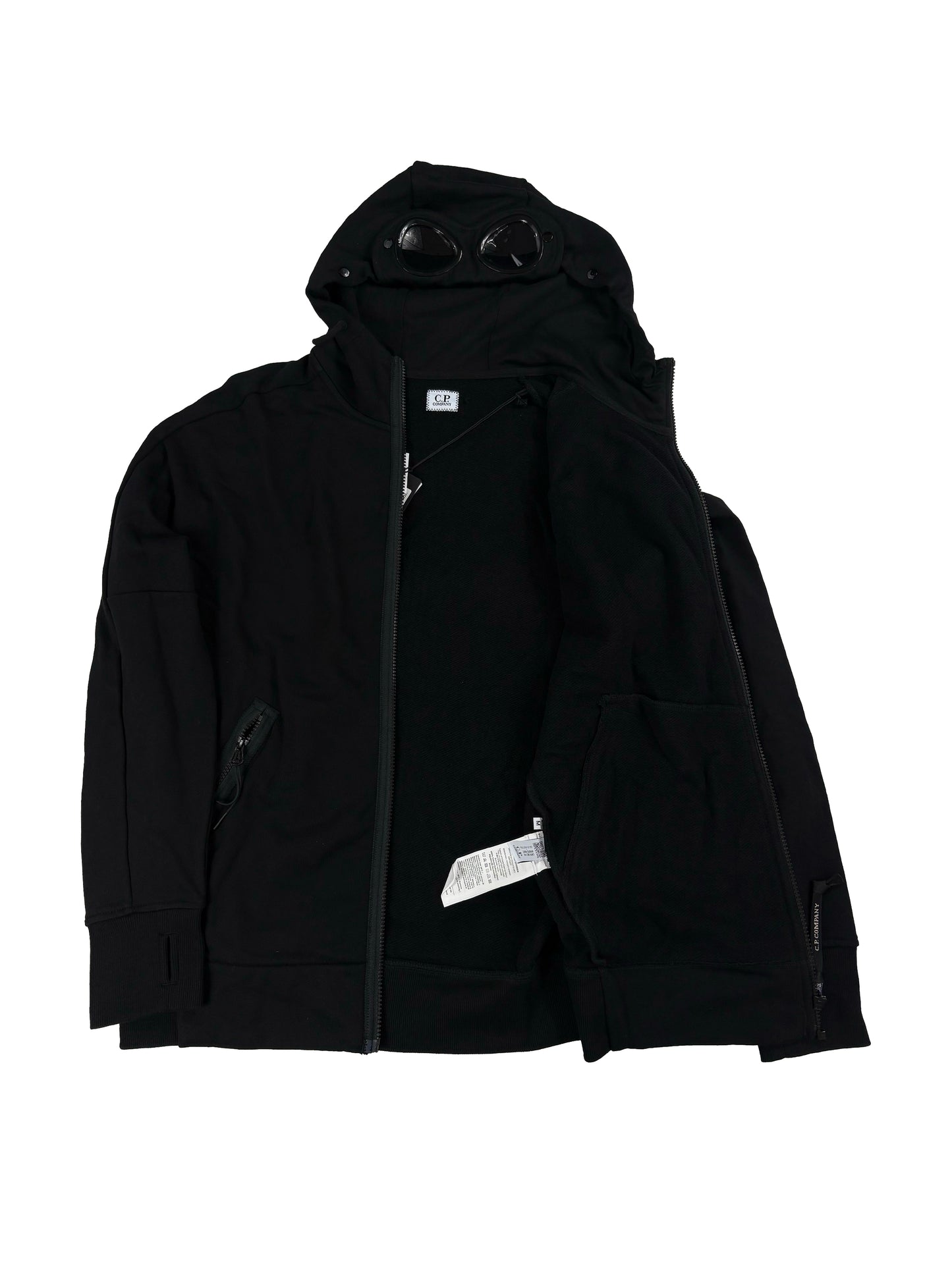 C.P. Company - Felpa con Cappuccio e Zip Goggle