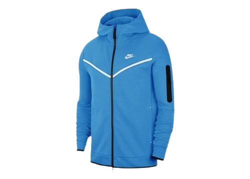 Felpa Nike Sportswear Tech Fleece Full-Zip blu bianco